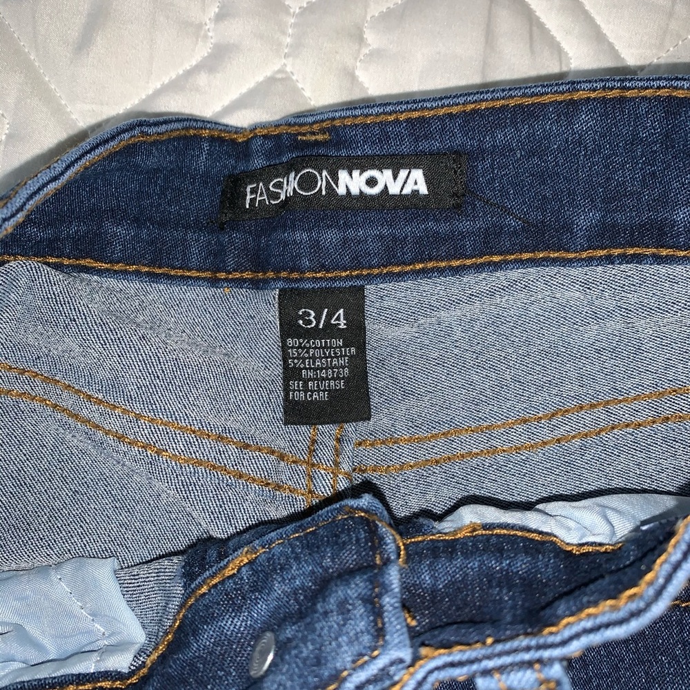 high waisted dark blue shorts